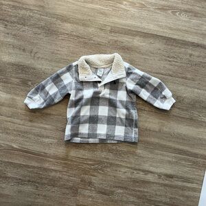Carter's Gray and White Checkered Sweatshirt